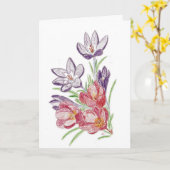 ドライフラワーバースデーカード カード (黄色い花)