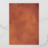 ドライフラワーパンパスグラス結婚テラコッタの金ゴールド 箔招待状 (裏面)