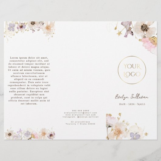 ドライフラワーパンフレット (正面)