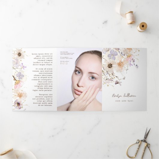 ドライフラワーパンフレット3 三つ折りカード (外部)