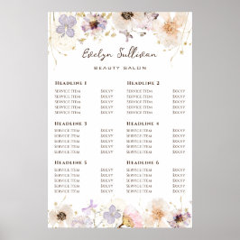 ドライフラワープライスリストポスター ポスター