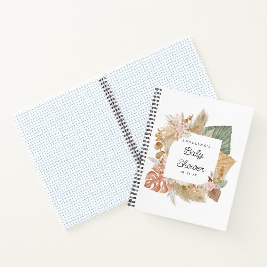ドライフラワーベビーシャワーギフトリストノートブック ノートブック (内部)