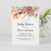 ドライフラワーボホベイビーシャワー 招待状 (スタンド正面)