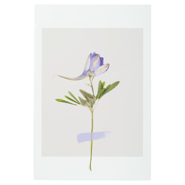 ドライフラワーメタルウォールアートデザイン メタルプリント (正面)