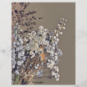 ドライフラワーリーフヴィンテージスクラップブック紙 (正面)