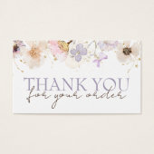 ドライフラワー感謝していは割引カード (正面)