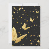 ドライフラワー・ブラック＆ホワイトウェディング 招待状 (裏面)