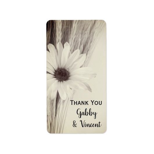 ドライフートムフ結婚ァームの感謝メッセージカード ラベル (正面)