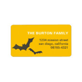 ドライブあなたをバッテリカスタムー黄色のハロウィーンのアドレス ラベル (正面)