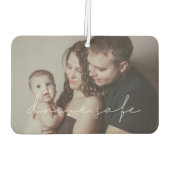 ドライブの安全なファミリ写真 カーエアーフレッシュナー (裏面)