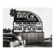 ドライブインシアター、1954年。ヴィンテージ写真