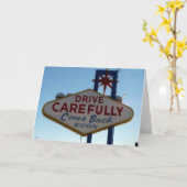 ドライブインテュリーラスベガスサインカード カード (黄色い花)