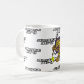 ドライブインファミリー漫画スタイル コーヒーマグカップ (正面左)