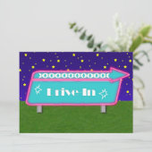 ドライブインムービーシアターパーティの招待状 招待状 (スタンド正面)