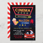 ドライブインムービーパーティの招待状 招待状 (正面/裏面)