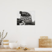 ドライブイン劇場， 1954.ヴィンテージ写真 ポスター (キッチン)