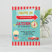 ドライブイン映画パーティー招待状 招待状 (スタンド正面)
