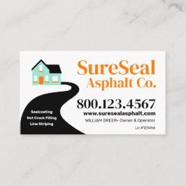 ドライブウェイのシール – アスファルトの修理とメンテナンス 名刺