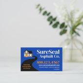 ドライブウェイシーリング – アスファルト修理舗装材 名刺 (スタンド正面)