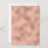 ドライブスルーバラ金ゴールド緑の女の子の赤ちゃんシャワー 招待状 (裏面)