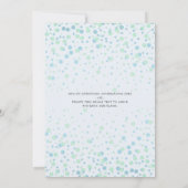 ドライブスルー男の子ベイビーシャワー 青い車 招待状 (裏面)