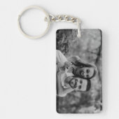 ドライブセーフカスタム – 写真、メッセージ、およびイニシャル キーホルダー (正面)