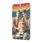 ドライブセーフゲイカップル愛 | カスタム写真 カーエアーフレッシュナー (左)