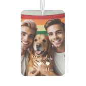 ドライブセーフゲイカップル愛 | カスタム写真 カーエアーフレッシュナー (裏面)