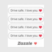 ドライブセーフ私はあなたを愛するバックビュー鏡ファミリー4 シール (シート)