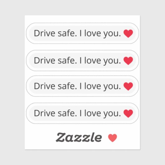 ドライブセーフ私はあなたを愛するバックビュー鏡ファミリー4 シール (シート)