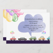 ドライブバイお祝い招待状 招待状 (正面/裏面)