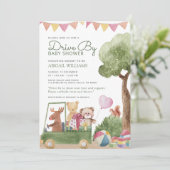 ドライブバイウッドランドテディベアーズベビーシャワー 招待状 (スタンド正面)