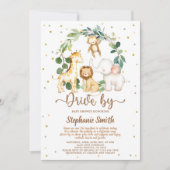 ドライブバイサファリジャングルボーイベビーシャワー 招待状 (正面)