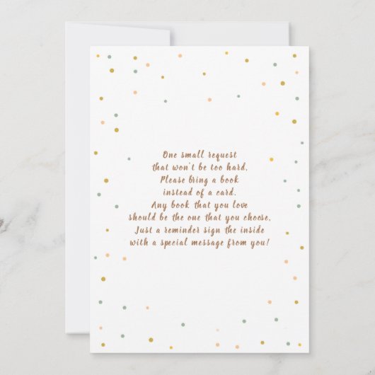 ドライブバイサファリジャングルボーイベビーシャワー 招待状 (裏面)