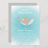 ドライブバイスイートシャークベビーシャワー招待状 招待状 (正面/裏面)