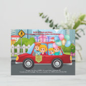 ドライブバイバースデーパーティーパレード招待状 招待状 (スタンド正面)