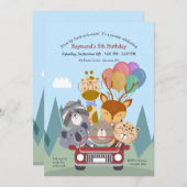 ドライブバイバースデーパーティ招待状 招待状 (正面/裏面)