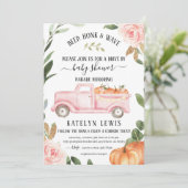 ドライブバイパンプキンガールベビーシャワー招待状 招待状 (スタンド正面)