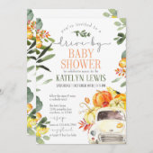 ドライブバイパンプキンベビーシャワー招待状 招待状 (正面/裏面)