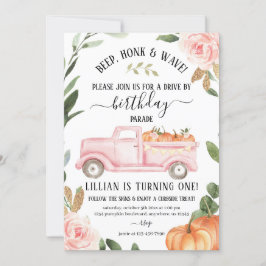 ドライブバイパンプキン誕生日招待状 招待状