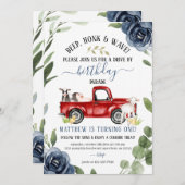 ドライブバイファーム誕生日招待状 招待状 (正面/裏面)