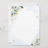 ドライブバイブライダルシャワーブルーフローラカードライブバイ 招待状 (裏面)