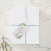 ドライブバイブライダルシャワーホワイトフローラギフトラベル ギフトタグ (より糸付き)