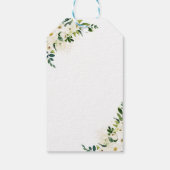 ドライブバイブライダルシャワーホワイトフローラギフトラベル ギフトタグ (裏面)