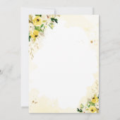 ドライブバイブライダルシャワー招待イエローフローラ 招待状 (裏面)