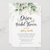 ドライブバイブライダルシャワー招待グリーンシャワー 招待状 (正面/裏面)