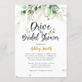 ドライブバイブライダルシャワー招待グリーンシャワー 招待状