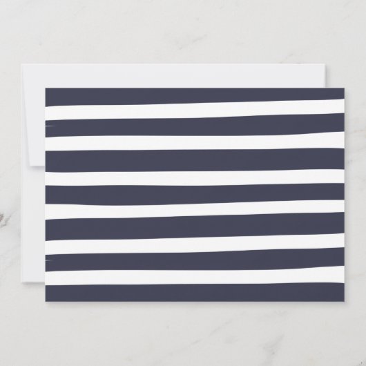 ドライブバイブライダルシャワー招待ブルーフローラ 招待状 (裏面)