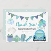 ドライブバイベビーシャワーパレードサンキューカード サンキューカード (正面/裏面)