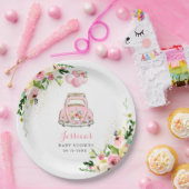 ドライブバイベビーシャワーピンクフローラ紙プレートデコール ペーパープレート (パーティー)